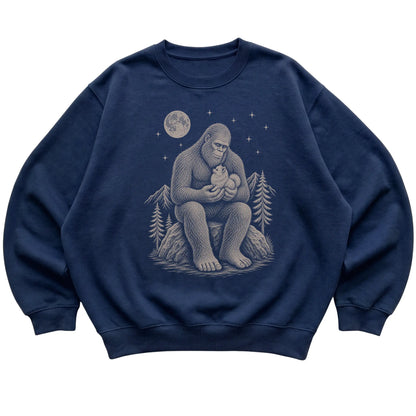 Bigfoot and Pomeranian Sweatshirt in Navy