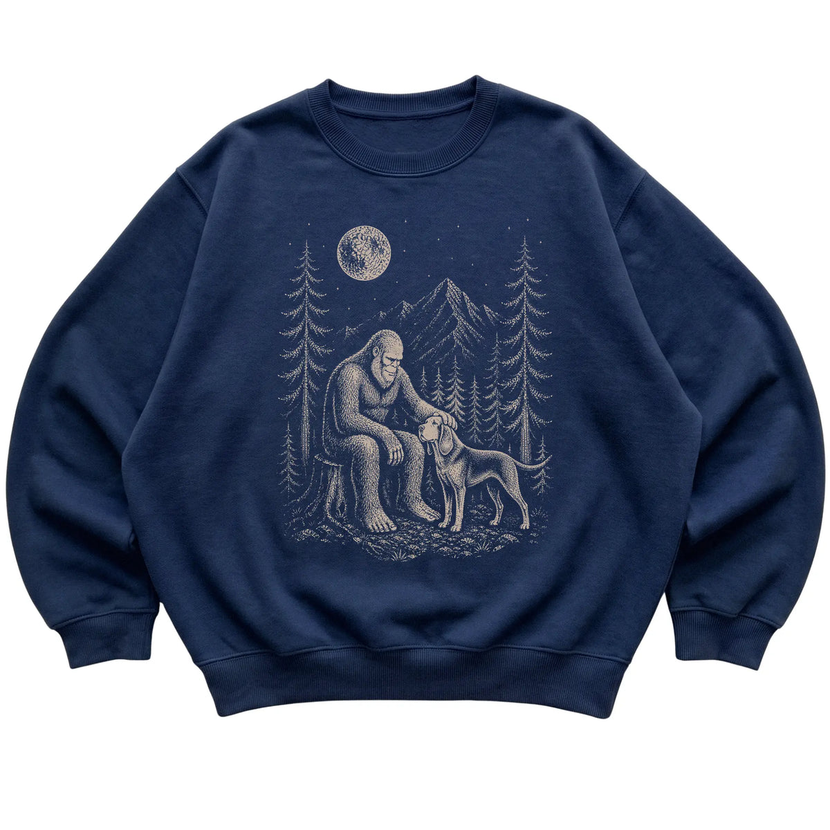 Bloodhound and Bigfoot Sweatshirt in Navy