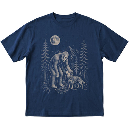 Blue Heeler and Bigfoot T-Shirt in Navy