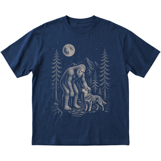 Blue Heeler and Bigfoot T-Shirt in Navy