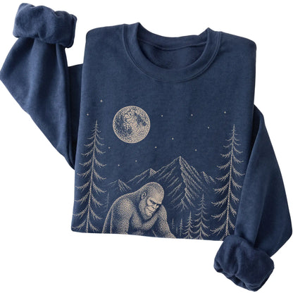 Folded Corgi and Bigfoot Sweatshirt in Navy
