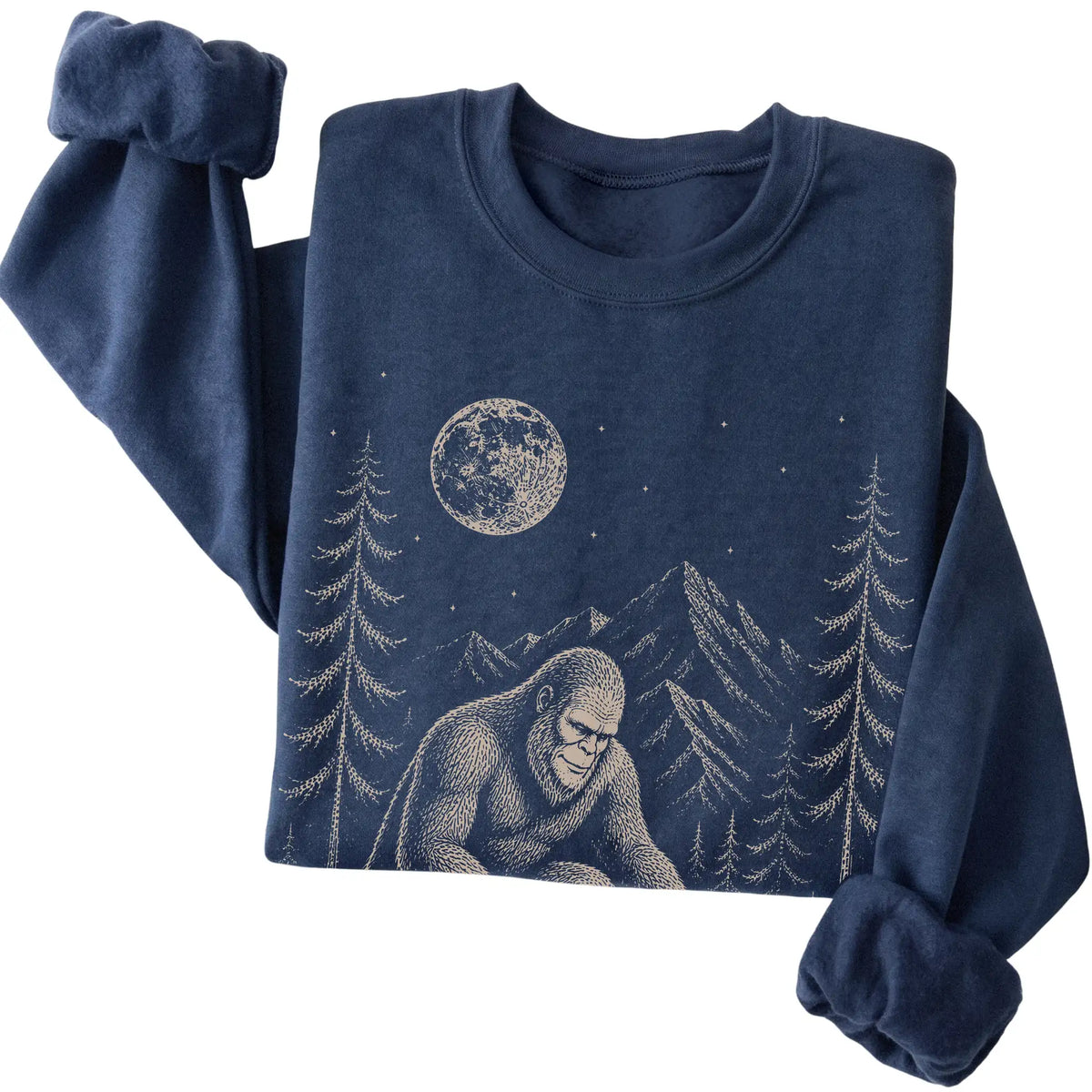 Folded Havanese and Bigfoot Sweatshirt in Navy