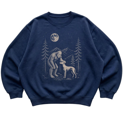 Whippet and Bigfoot Sweatshirt in Navy