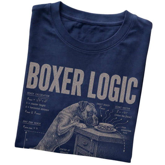 Navy Boxer Logic T-Shirt folded detail