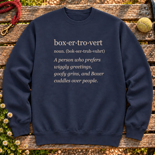 Navy Boxer Tro-Vert crewneck sweatshirt