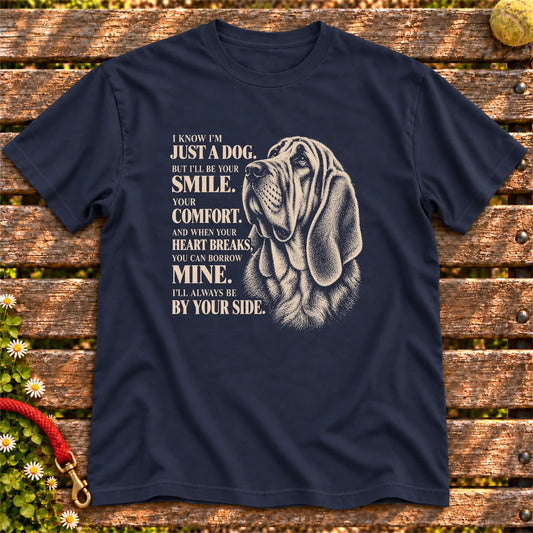 Navy Gildan® Softstyle T-shirt featuring the Bloodhound By Your Side design.