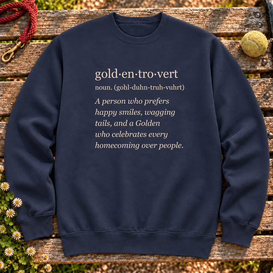 Navy Golden Retriever Tro-Vert crewneck sweatshirt