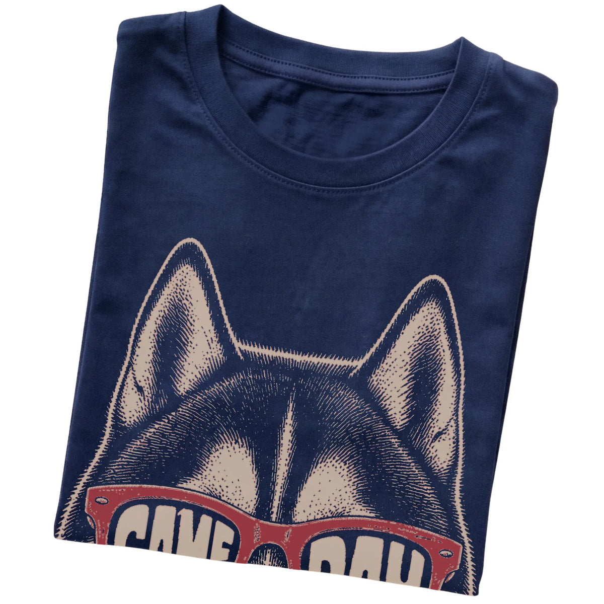 Navy Husky Game Day Sunglasses T-shirt, folded