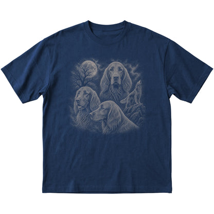 Irish Setter 90s Moon T-Shirt in Navy — flat lay