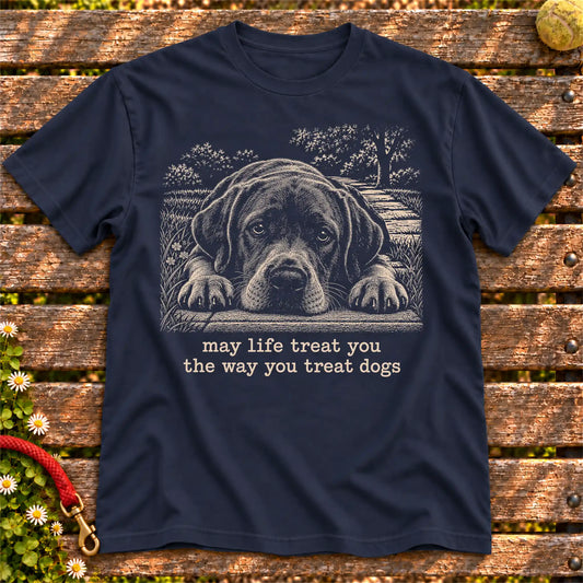 Labrador Retriever Karma Softstyle T-shirt in Navy