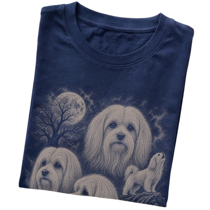 Maltese 90s Moon T-Shirt in Navy — folded detail