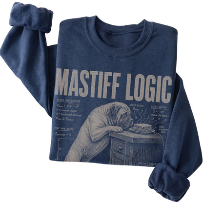 Navy Mastiff Logic sweatshirt folded detail