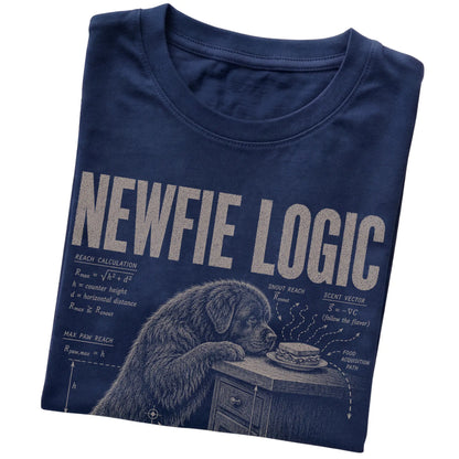 Navy Newfie Logic T-Shirt folded detail