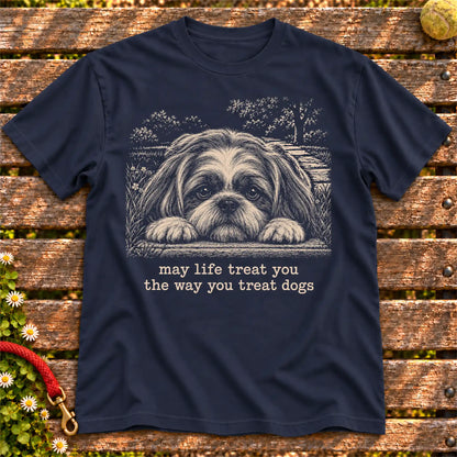 Shih Tzu Karma Softstyle T-shirt in Navy