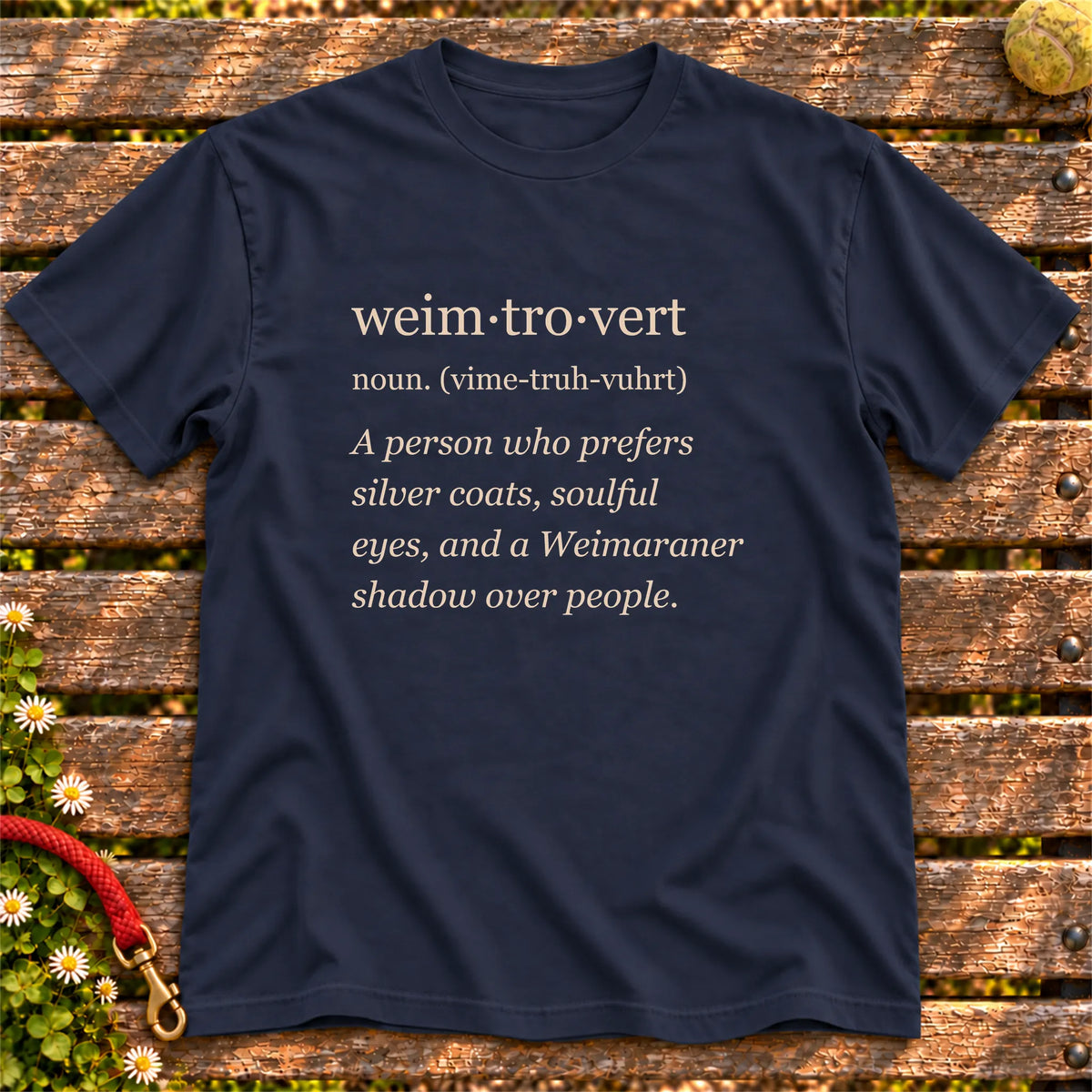 Navy Weimaraner Tro-Vert Softstyle T-shirt
