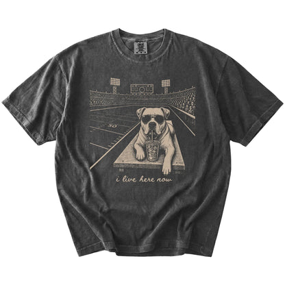 American Bulldog ready for football and tailgate season on a Pepper Comfort Colors® T-shirt