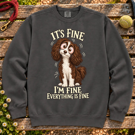 Havanese Everything Is Fine Comfort Colors sweatshirt in Pepper