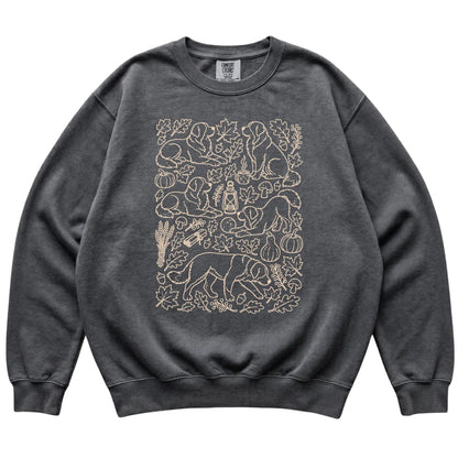 Pepper Bernese Mountain Dog Fall Leaves shirt laid flat