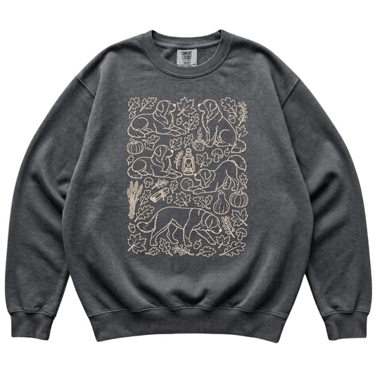 Pepper Bernese Mountain Dog Fall Leaves shirt laid flat