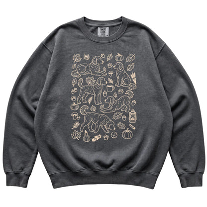 Pepper Goldendoodle Fall Leaves shirt laid flat