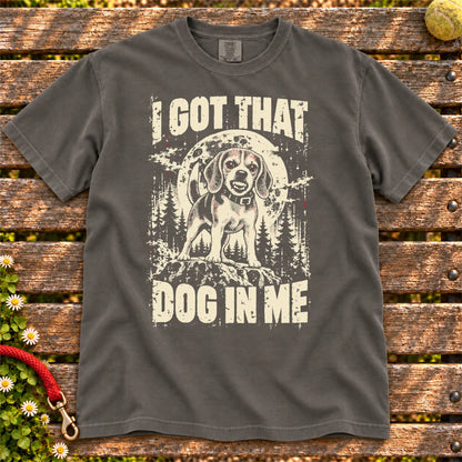 Pepper Beagle I Got That Dog in Me T-shirt, full garment view