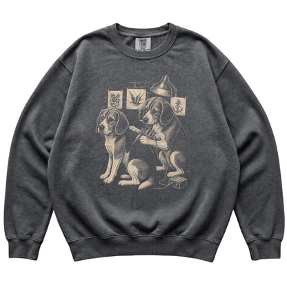 Pepper Beagle Dog Tattoo Artist shirt laid flat