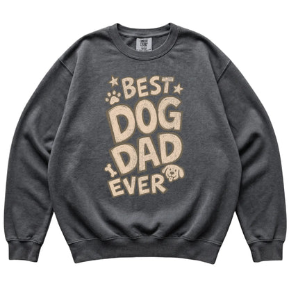 Pepper Best Dog Dad Ever laid flat
