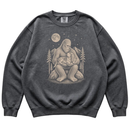 Bigfoot and Basset Hound Sweatshirt in Pepper