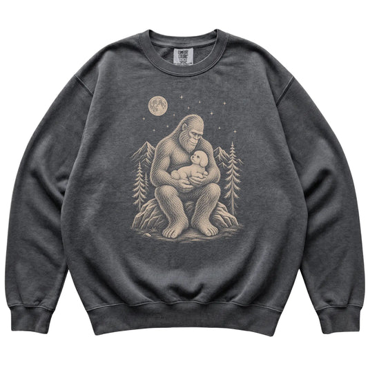 Bigfoot and Bichon Frise Sweatshirt in Pepper