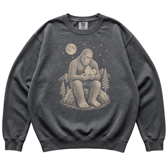 Bigfoot and Pomeranian Sweatshirt in Pepper