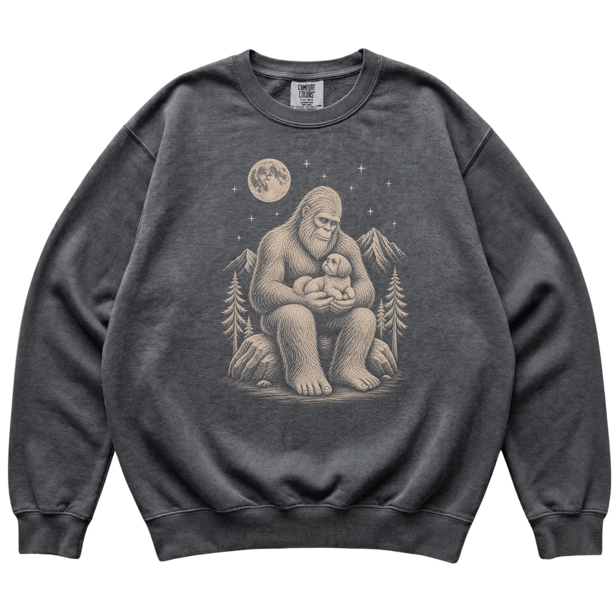 Bigfoot and Shih Tzu Sweatshirt in Pepper