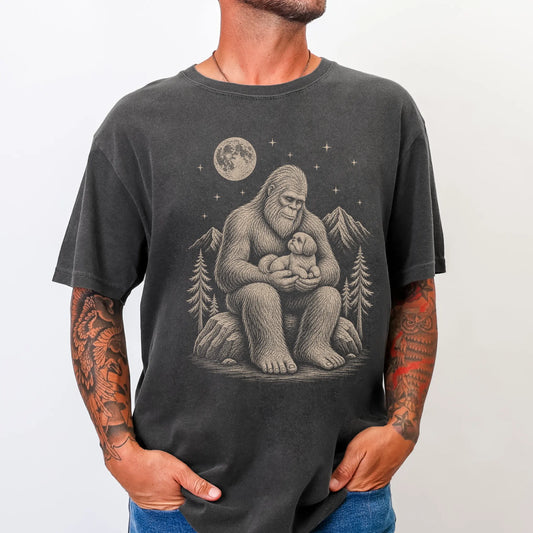 Person wearing the Bigfoot and Shih Tzu T-Shirt in Pepper