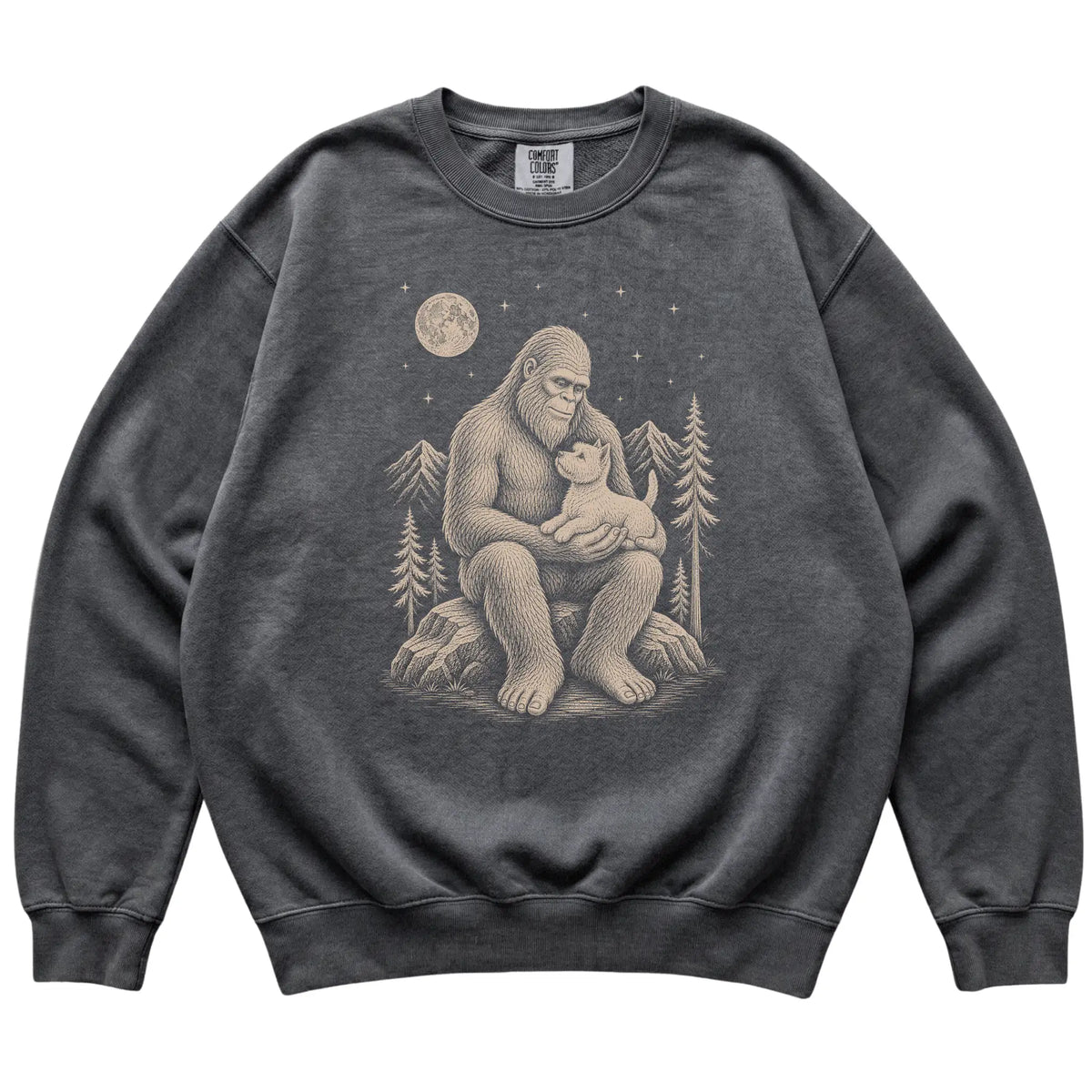 Bigfoot and Westie Sweatshirt in Pepper
