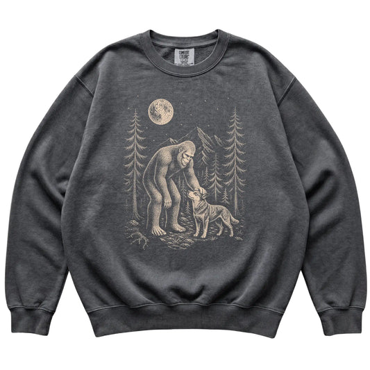 Blue Heeler and Bigfoot Sweatshirt in Pepper