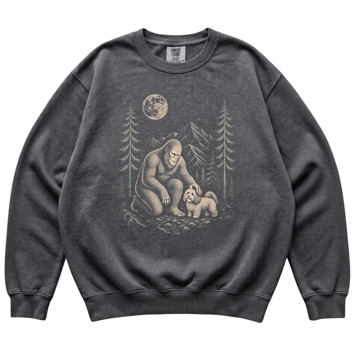Havanese and Bigfoot Sweatshirt in Pepper