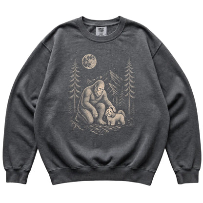 Havanese and Bigfoot Sweatshirt in Pepper