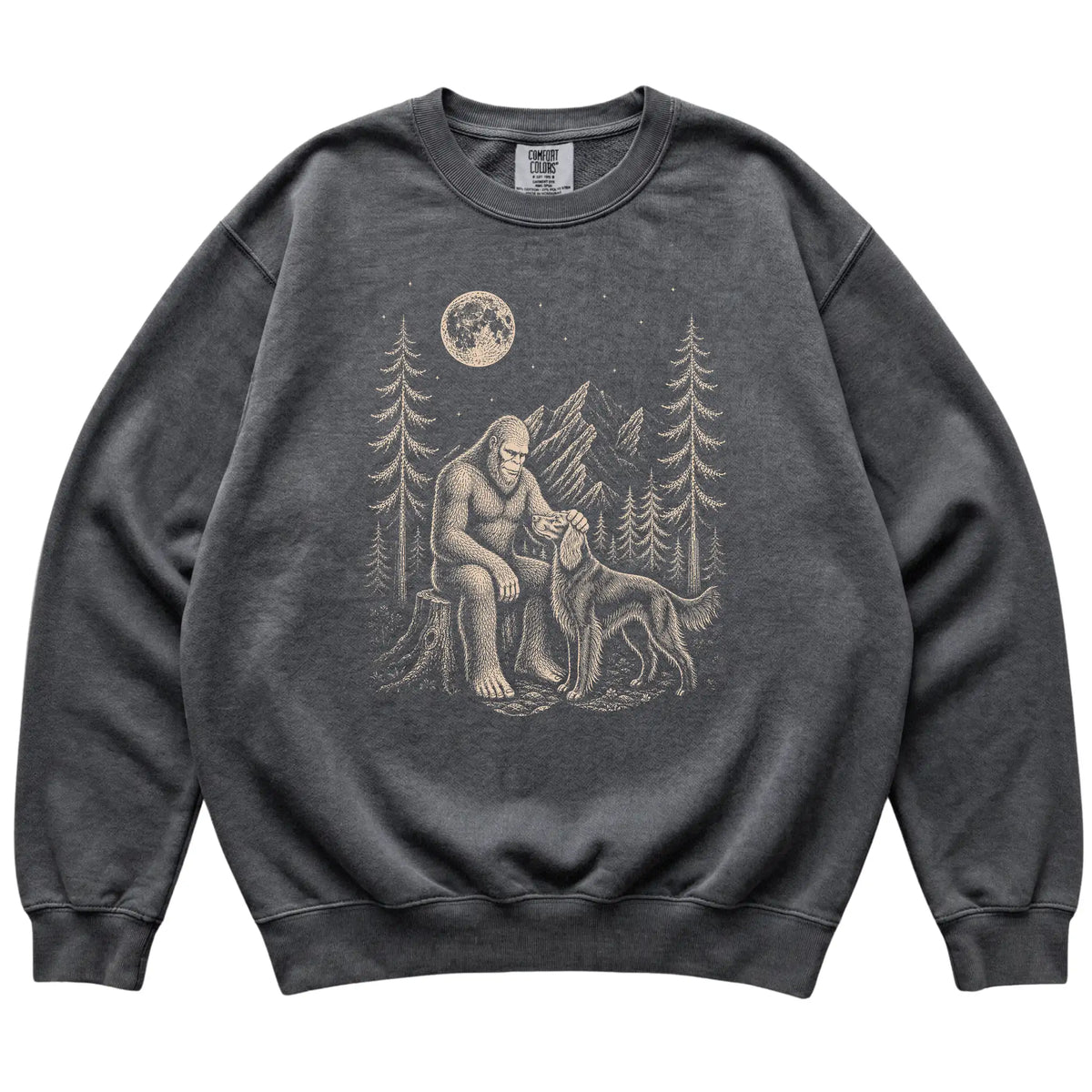 Irish Setter and Bigfoot Sweatshirt in Pepper