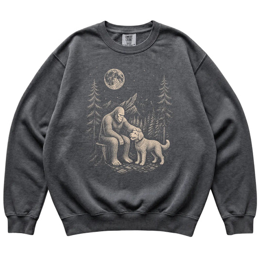 Labradoodle and Bigfoot Sweatshirt in Pepper