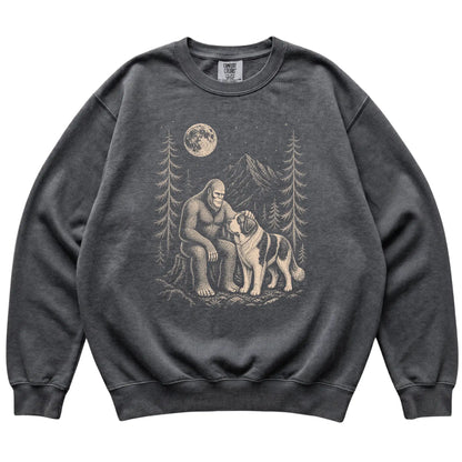 Saint Bernard and Bigfoot Sweatshirt in Pepper