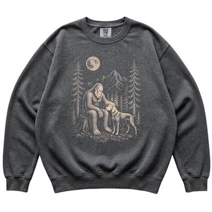 Weimaraner and Bigfoot Sweatshirt in Pepper