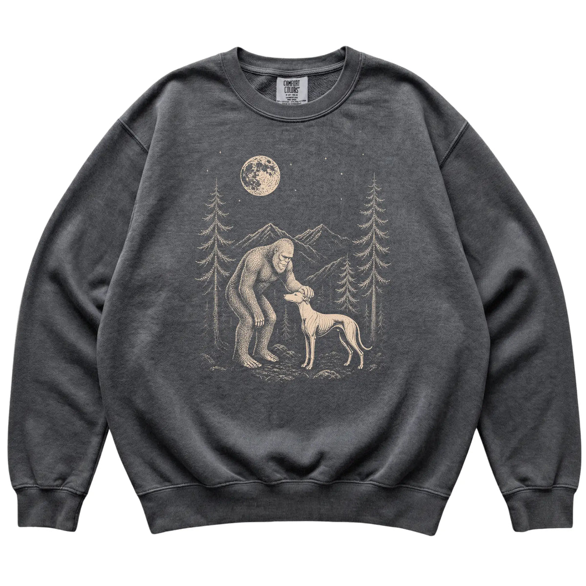 Whippet and Bigfoot Sweatshirt in Pepper