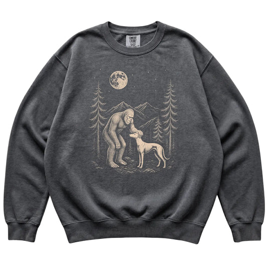 Whippet and Bigfoot Sweatshirt in Pepper