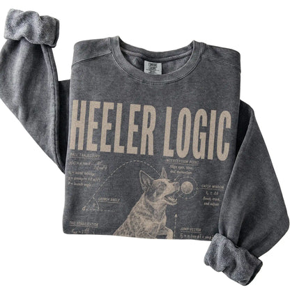 Pepper Blue Heeler Logic sweatshirt folded detail