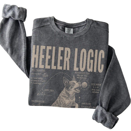 Pepper Blue Heeler Logic sweatshirt folded detail