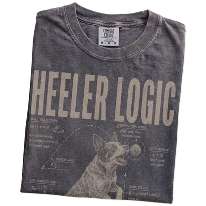 Folded Pepper Blue Heeler Logic T-Shirt showing the graphic