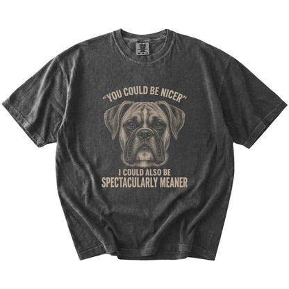 Boxer Guard Dog T-Shirt in Pepper — flat lay