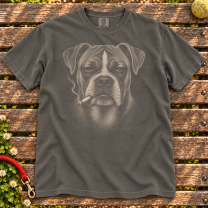 Boxer smoking design on a Pepper t-shirt