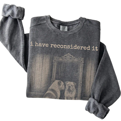 Pepper Bulldog The Answer Is Still No Comfort Colors sweatshirt, folded view