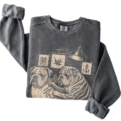 Pepper Bulldog Dog Tattoo Artist folded detail view