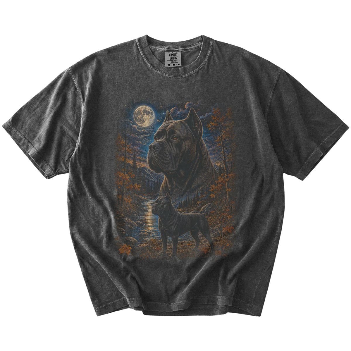 pepper T-shirt with Cane Corso Autumn Moon artwork.